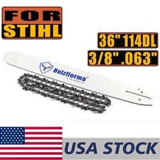 US Holzfforma 36" 3/8 .063 114DL Guide Bar Saw Chain For Stihl MS461 MS660 MS661