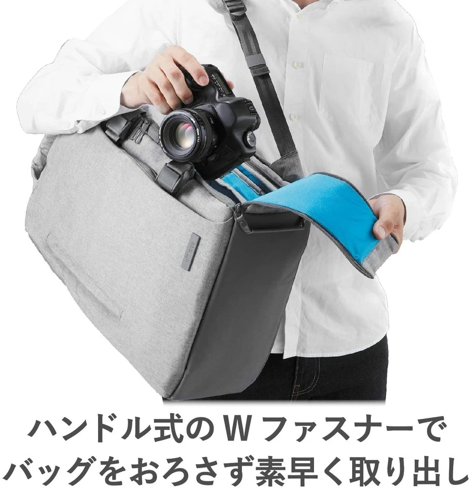 ELECOM Bolsa para Cámara Mochila Alto Grado L Tamaño 15.6 pulgadas Almacenamiento para PC?Gris Foto 3 de 4