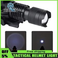 Tactical Helmet Light Mini Flashlight Telescopic Zoom Hunting FAST Helmet Lamp