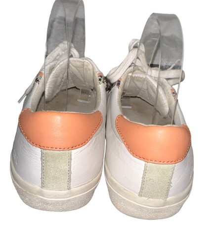 Madewell Sidewalk Sneakers Embossed Wavy Snake Leather Size 10 Ivory Pink READ - Picture 6 of 14