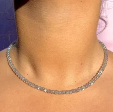 2025Dainty 4mm Labradorite Choker Beaded Women Necklace Perfect Gift Mother‘sDay