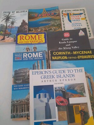 Joblot of 8 Travel Guides: Some Vintage:inc. Greece Rome Egypt