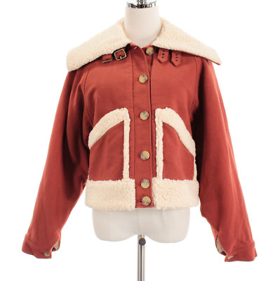 The Great NWT The Peak Coat Size 0 / US XS in Spice Burnt Orange 100% Cotton