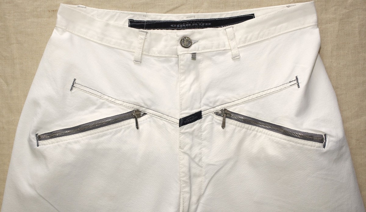Pantalon Blanc Marithé Et François Girbaud - Taille 36 - Lin Déstructuré - Occasion Très Bon état