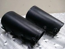 LEATHER BLACK PLAIN MEDIUM  BRACERS...DOOM METAL...(MDLG0260)....ALCEST'S