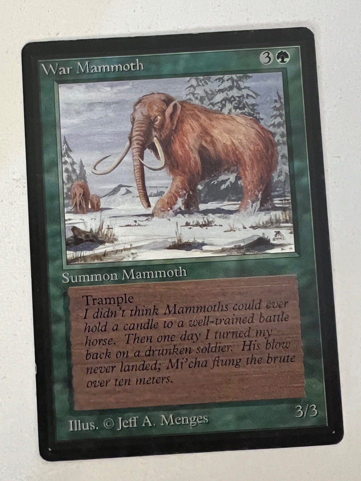 Magic the Gathering MTG Beta War Mammoth LP (Beta Bob)