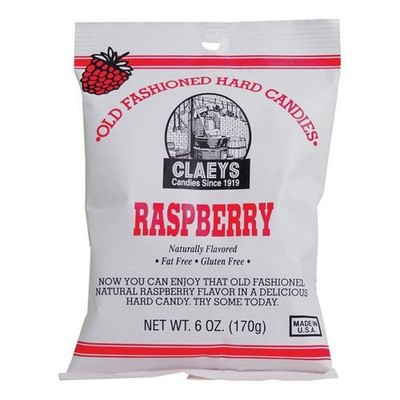 Claeys Old Fashioned Hard Candies - Raspberry - 6 Ounce (Pack of 2), No Color