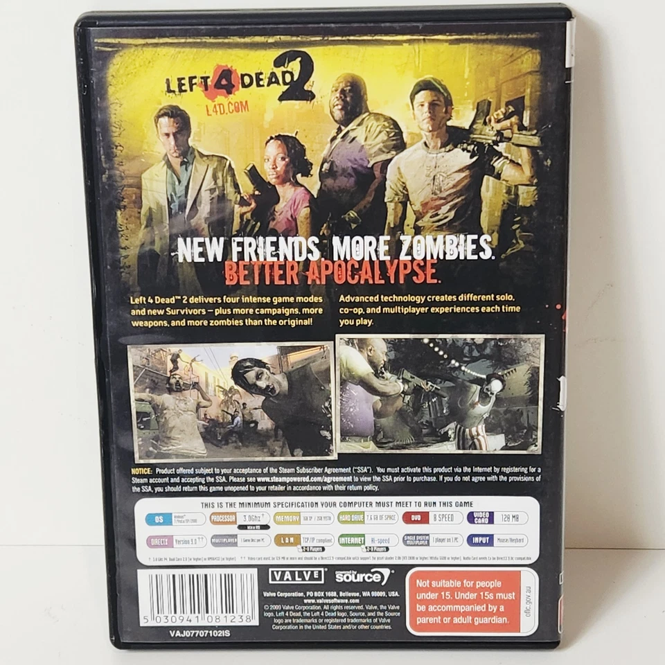 Left 4 Dead 2 PC Game DVD ROM | Valve 2009 | Survival Action Horror | FP Shooter - Image 2 of 4
