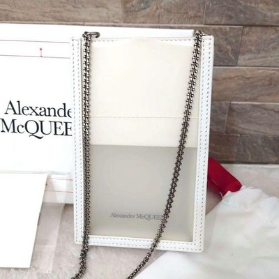 ALEXANDER McQUEEN Leather Silver Chain Phone Case Smartphone Case