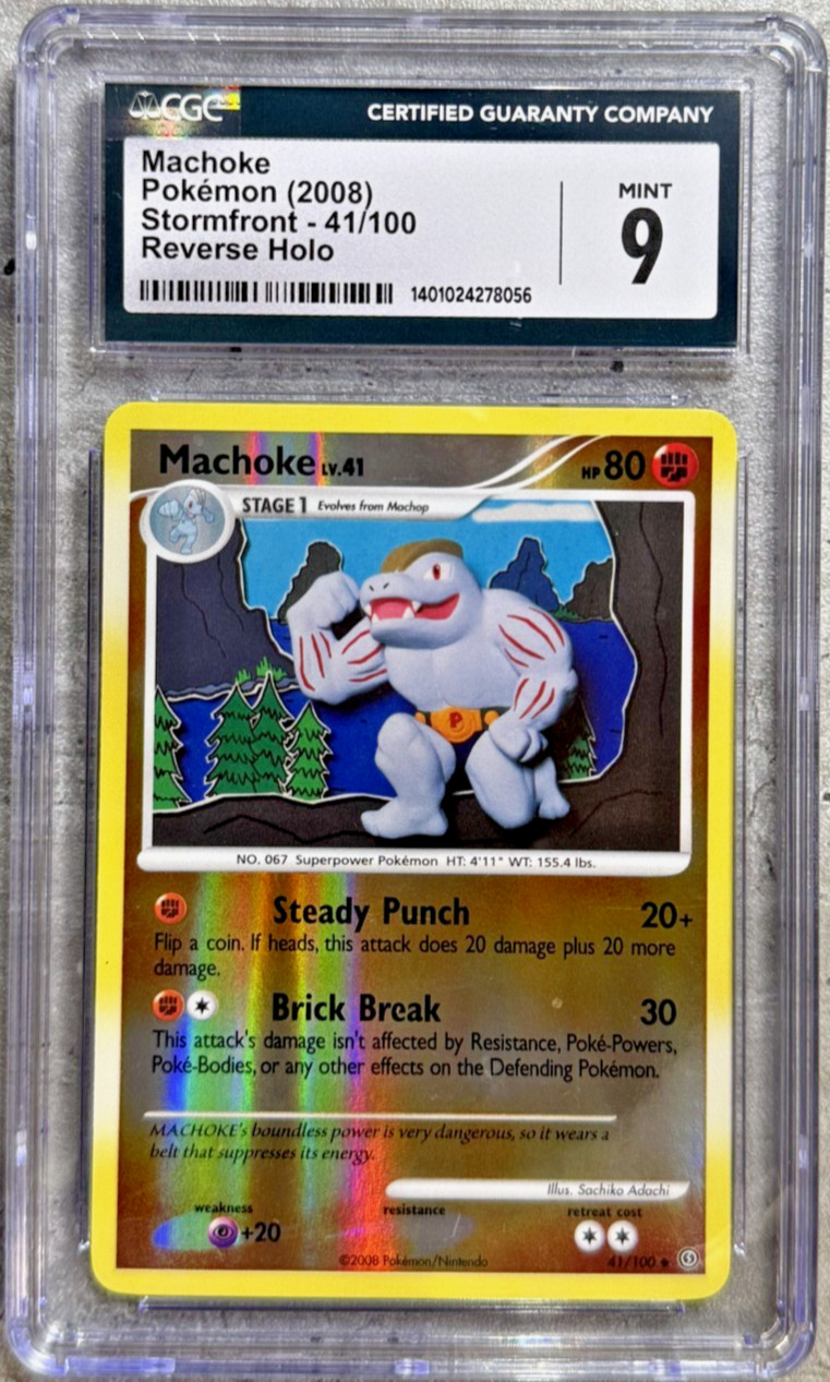 Pokemon Card Machoke Rev Holo CGC 9 Mint, Stormfront 41/100, 2008 (1)