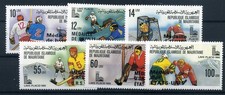 151877) Olympische Spiele 1980 Mauretanien Nr. 671-676 **, Aufdrucke Eishockey