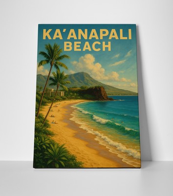 Kaanapali Maui Beach Poster or Canvas