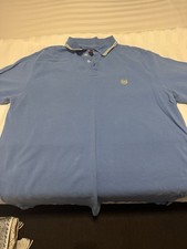 Chaps Polo Mens Size XL Blue Cotton Short Sleeve Pique Knit Casual Logo Shirt