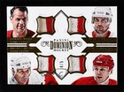 2013 Panini Dominion Quad Jerseys Prime 4/5 Gordie Howe Steve Yzerman HOF 0i5j