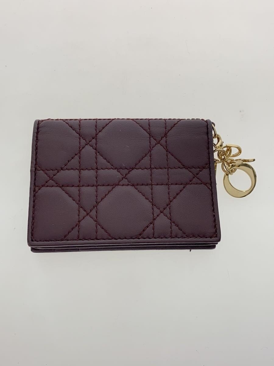 Christian Dior Leather Card Case BRD Plain Women's thumbnail 2