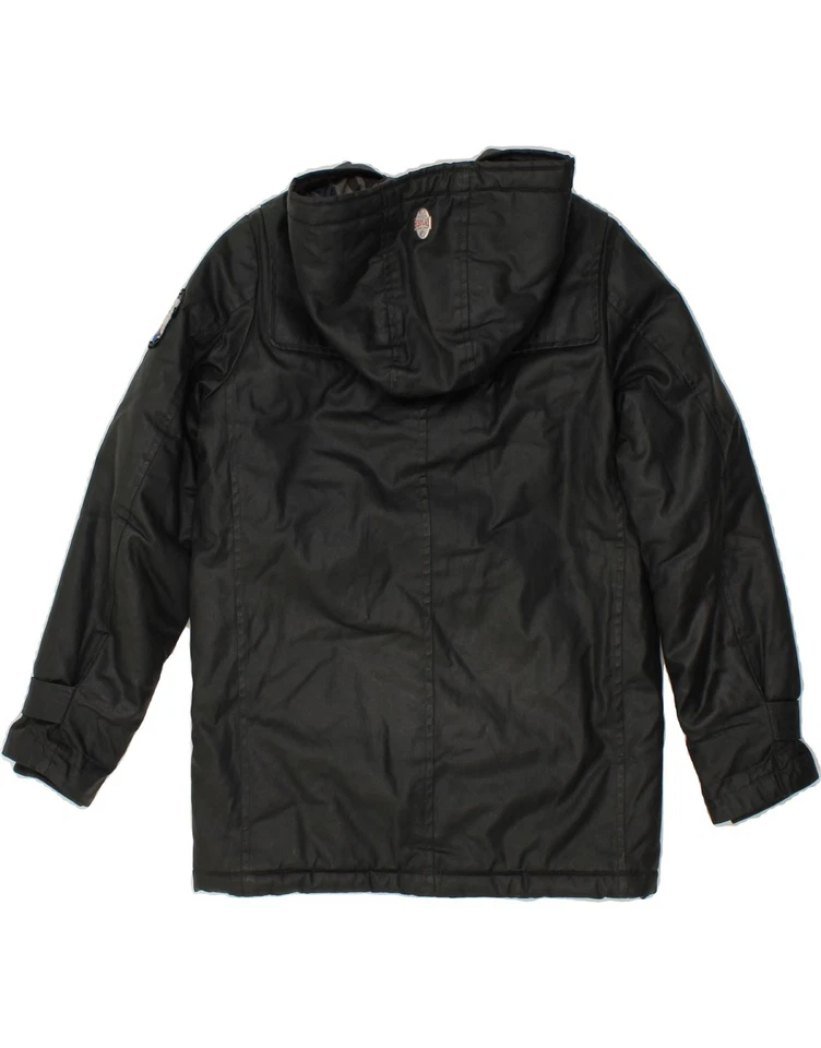 REPLAY Boys Hooded Duffle Jacket 11-12 Years Black Polyester BS04 - Image 2 of 3