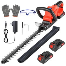Cordless Electric Hedge Trimmer 22 Inch, Includes Two Batteries