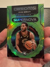 2021-22 Obsidian EVAN MOBLEY Supernova Electric Etch Green Flood Rookie RC #1