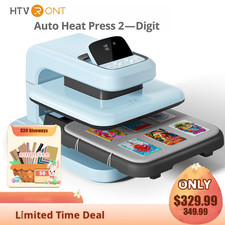 HTVRONT Automatic Heat Press Machine 2 15x15 in Plate T Shirt Printing Machine