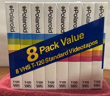 8 Pack Polaroid Supercolor Plus T-120 VHS Video Cassette Tapes New/sealed