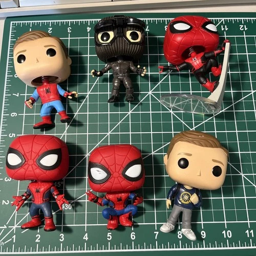 Funko pop Loose Lot 6 Pops Marvel Spiderman Peter Parker