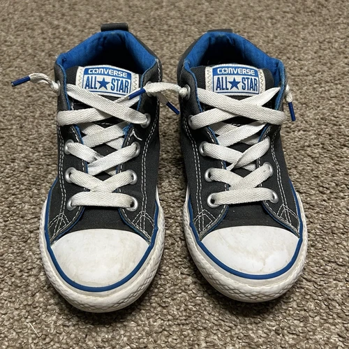 Sneakers Converse Chuck Taylor All Star Mid Top Youth taglia 2 nere e blu