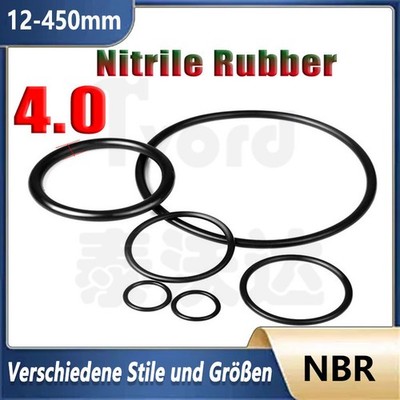 O Ringe Nitrilkautschuk Öl Resistent Draht Durchmesser 4.0mm Dichtring Schwarz