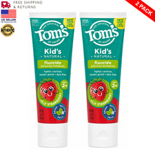 2-Pack Tom s of Maine Kids Natural Fluoride Toothpaste Silly Strawberry 5.1oz