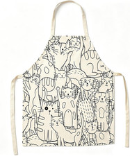 Cute Kitchen Aprons for Women Men, Cooking Gardening Apron