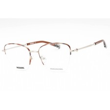 Missoni Women's Eyeglasses Palladium Horn Half Rim Cat Eye Frame MIS 0122 H16 00