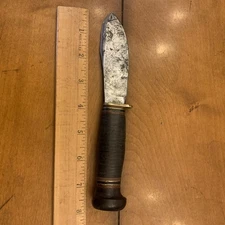 Early Marbles Skinning Knife Bakelite Pommel 