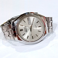 VINTAGE Men's Watch SEIKO 5 ACTUS 6106-8680 Automatic JDM 21J Silver dial