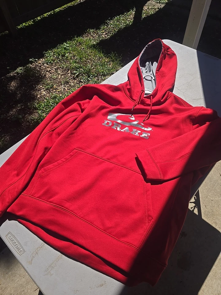 Sudadera con capucha Drake Waterfowl para hombre talla grande color rojo poliéster Foto 4 de 4