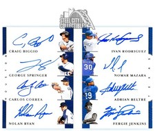 Ryan, Rodriguez, Beltre, etc. 2019 Panini NT Rivals 8 Autograph Booklet Card 4/5