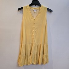 Nine West Yellow sleeveless dress Women’s Small Lightweight Beach Casual VNeck