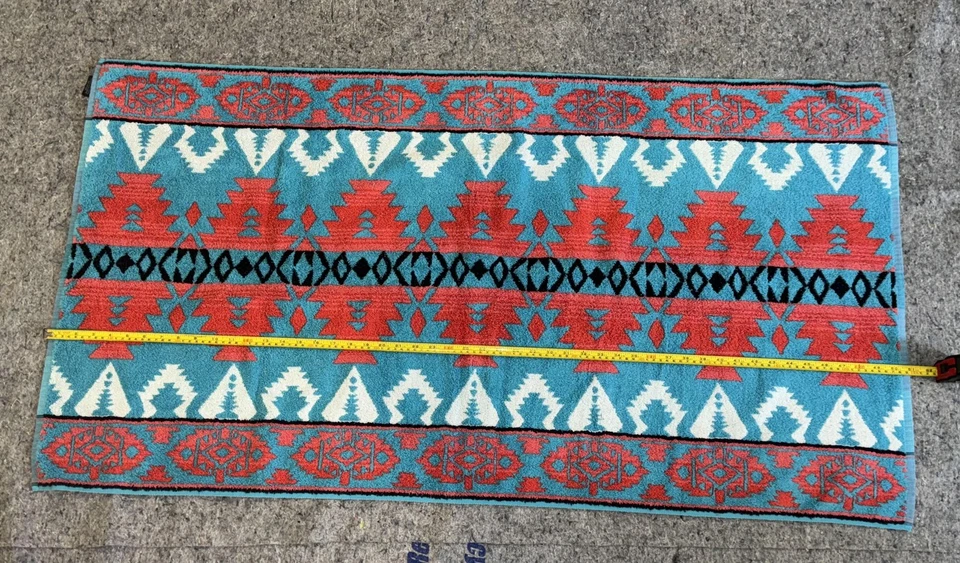 Ralph Lauren банное полотенце Southwest Aztec узор 100% хлопок сделано в США бирюзовый - Изображение 4 из 4