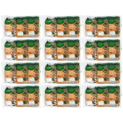 Bibigo Seealgen Snack Original SESAM Algen Snack Seetang Seaweed Snack 12x15g