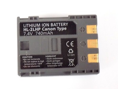 Hähnel HL-2LHP Ersatzteil: Akku Batterie Battery 7.4V 740mAh für Canon EOS 400D