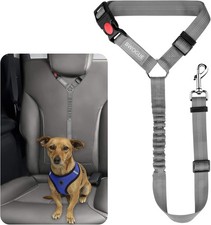 BWOGUE Pet Dog Cat Seat Belts, Car Headrest Restraint Small, Large, Grey
