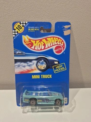 Vintage 1990 Hot Wheels Mini Truck 89 Blue Speed Points Bad Card G3