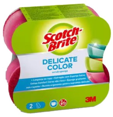 2 Scotch-Brite Universalschwamm Delicate Color Comfort, pink