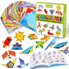 Origami Kit for Kids Ages 5-8 8-12, with Guiding Book, 98 Sheets Paper with 4...