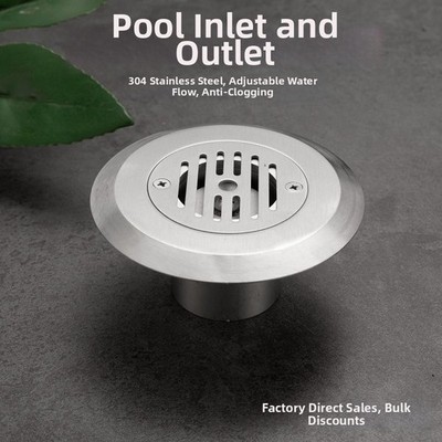 Bodenablauf Pool 304 SS Steckdose Einlass verstellbar kompatibel mit 50m