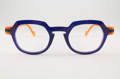 Rare Authentic Anne et Valentin D-CLICK 1452 45mm Blue Orange Glasses France