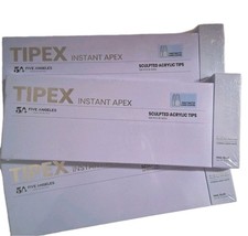 Tipex Instant Nail Tips 2 Pack, 16 Sizes, 256 Nails Full Cover Gel
