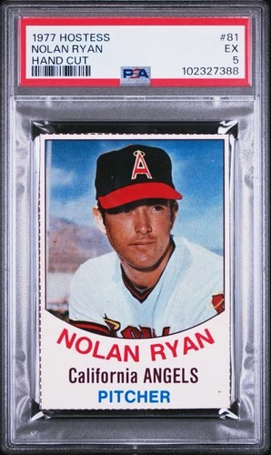 1977 Hostess Nolan Ryan Hand Cut #81 PSA 5 Excellent HOF California Angels