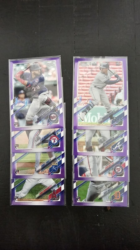 2021 Topps Chrome Purple 8 Card Lot