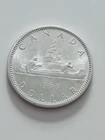1965 Canada Silver Dollar – 80% Silver – Voyageur Canoe – Circulated