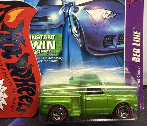 2006 HOT WHEELS Red Line CUSTOM '69 CHEVY PickUp Truck 🔥 Combined Shipping