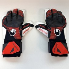 Uhlsport Adults Powerline Soft Pro Goalkeeper Gloves Black / Red Size 8 New